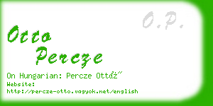 otto percze business card